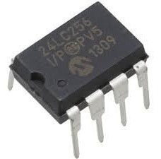 24lc256 Microchip Memoria Eeprom I2c 32x8k Dip-8