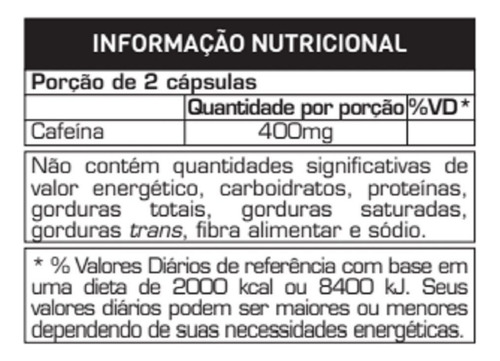 Cafeina Ultimate Fire Black 60 Cáps - Max Titanium