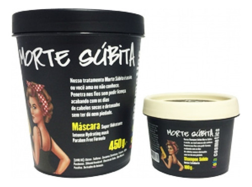 Kit Lola Morte Súbita Máscara 450g + Shampoo Sólido 100g