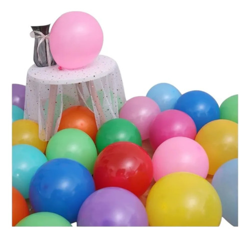Globos Látex Opacos 5 Pulgadas X100 Unidades Rosa