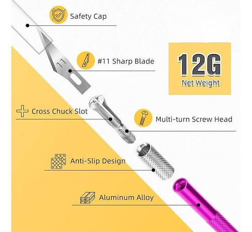 Cuchillo Exacto,cuchillo Para Manualidades,78 Pack(morado)