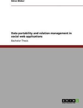 Data Portability And Relation Management In Social Web Ap...