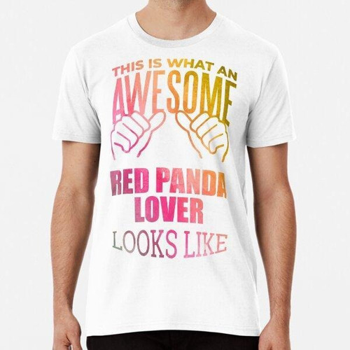 Remera Red Panda Lover Design Funny Gift Design In Watercolo