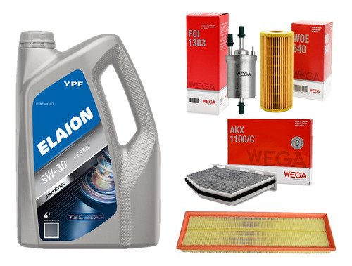 Kit Filtros Volkswagen Vento 2.5 Fsi + Aceite Ypf 5w30