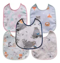 Comprar Set X5 Unidades De Baberos Bebe Impermeables Modelos Varios