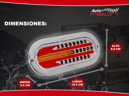 Plafón 21 Led Direccional Alta + Baja Y Estrobo 3 Colores