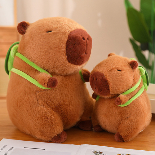Bonito muñeco de peluche Capibara, regalo de cumpleaños con colores fijos