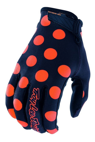 Guantes Cross Troy Lee  Air Polka Dot Naranja/azul