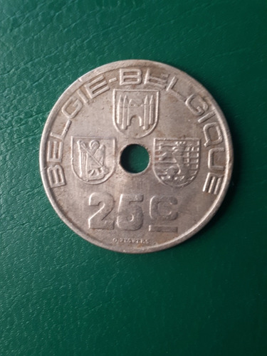 Bélgica 1938 25 Centavos, Estado Muy Bueno 