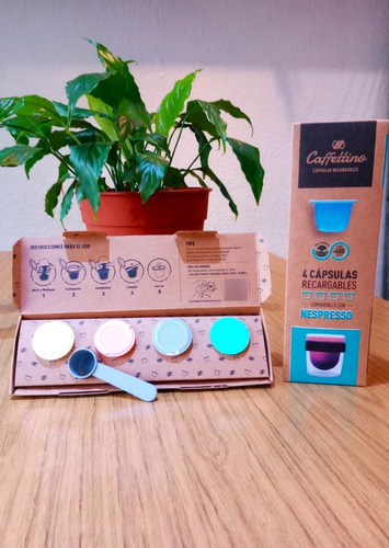 Nespresso 4 Capsulas Recargables Cafe Caffettino Ret.