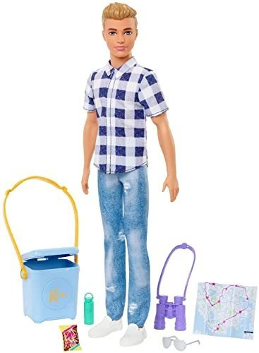 Muñeca De Camping Barbie It Takes Two Ken Con Camisa A Cuadr