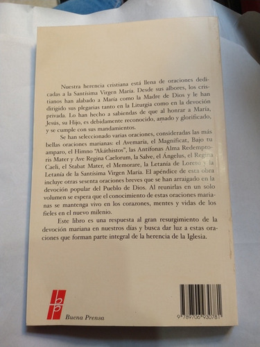 Las Más Bellas Oraciones Marianas Anthony M Buono (Usado)