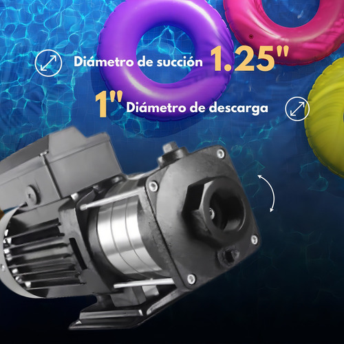 Altamira Bomba De 1 Hp Multietapas Horizontal 3 F 230 460v Gasto Nominal 100 Lpm Rango De Carga De 10 A 30 Mca 162 Lpm A 10 Mca Y 55 Lpm A 30 Mca Scala100-3/3234