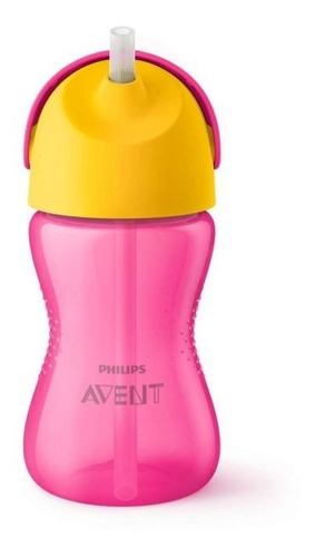 Imagen 1 de 4 de Vaso Antiderrame 300ml +12m Avent Straw Cup Nena Y Nene