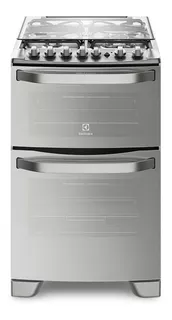 Estufa Electrolux Expert 56DXQ a gas/eléctrica 4 quemadores plata 220V puerta con visor 106.5L con horno doble