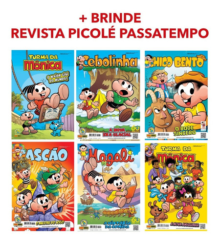Imagem 1 de 3 de 10 Gibis Novos Turma Da Mônica + Brinde Revista Picolé Inf