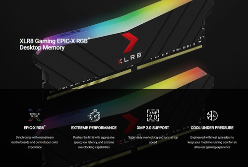 Imagen 9 de 12 de PNY XLR8 Gaming EPIC-X RGB MD8GD4320016XRGB 1 8 GB - Negro - RGB