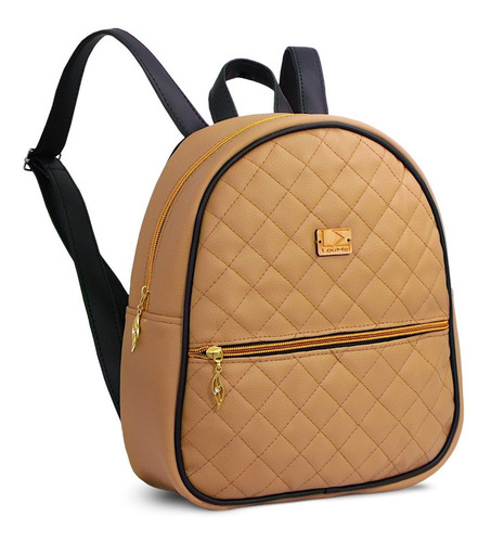 Imagen 2 de 6 de Bolso Morral De Dama De Semicuero