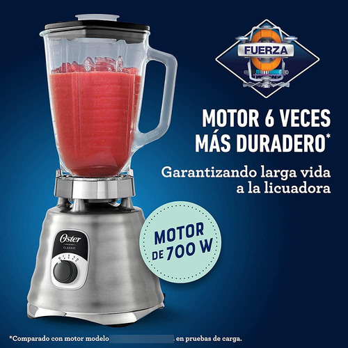 Licuadora Clásica Cromada 3 Velocidades Vaso Vidrio 1.5l