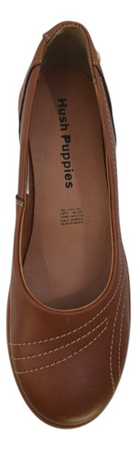 Flats Mujer Piel Cómodos Hush Puppies Hp01829 Cognac / Beige