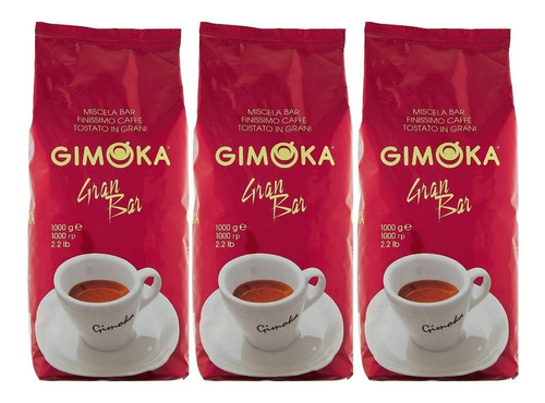 Café Tostado En Granos Gimoka Italia Gran Bar X 3 Kg.