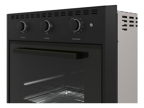 Forno Elétrico De Embutir 60 Litros Nardelli Black E60 Cor Preto 127v