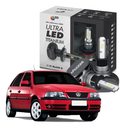 Kit Lampada Farol Milha Vw Gol Todos Titanium Shocklight H3