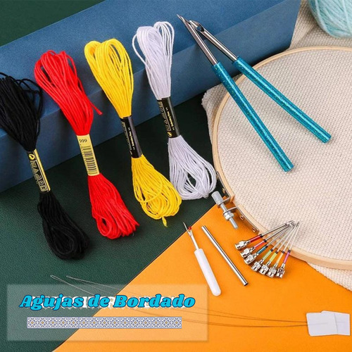 Set Para Bordar Kit Agujas Mágicas Punch Needle
