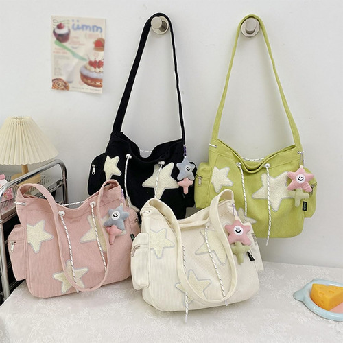 Para S Y2k Star Tote Hobo Bolso Bandolera Con Cremallera De