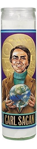 Vela De Santo Secular Carl Sagan - Votiva De Oración De Vidr