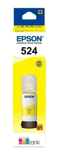 Botella De Tinta Epson T524, Amarillo, Original