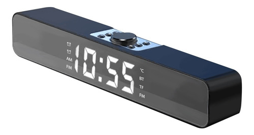 Digital Reloj Alarma Con Bocina Bluetooth , Y Radio Fm.