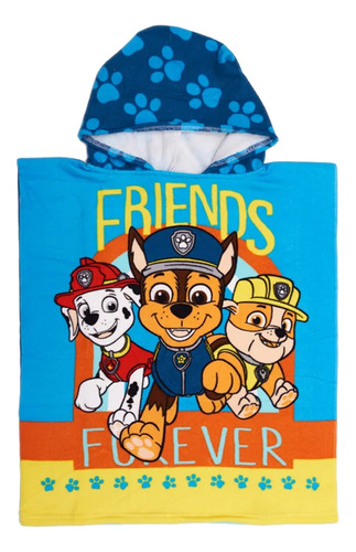 Poncho Infantil Piñata - Paw Patrol Friends