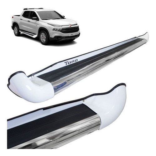 Imagem 1 de 5 de Estribo Lateral Fiat Toro 2016 2017 2018 Branco Ambiente