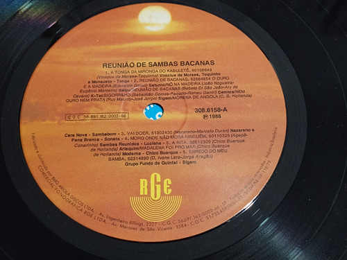 Lp - Reunião De Sambas Bacanas / Sambas (b3)