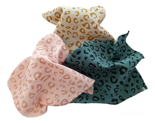 3 Pack Babero Para Bebé De Tela Suave