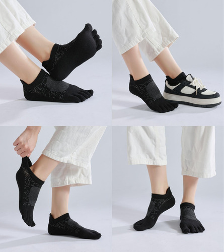Calcetines Para Correr De Algodón Corte Bajo Mujer Paquete 5