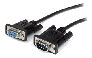 Cable De Extensión Serial Db9 Rs232 Hembra A Macho 1.8 Metro Color Negro