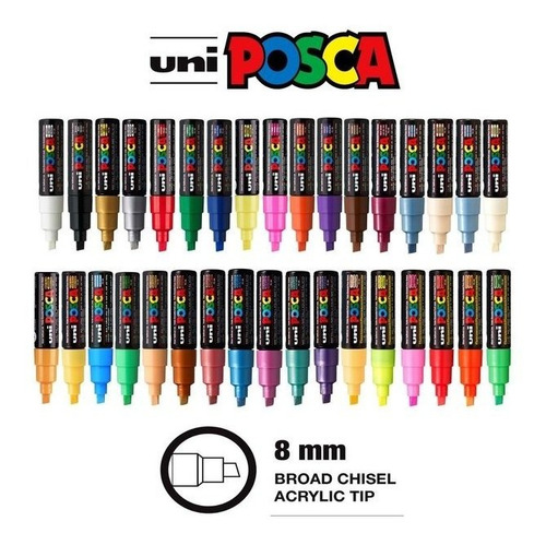 Imagen 2 de 5 de Uni Posca Marcador Pc-8k X Unidad