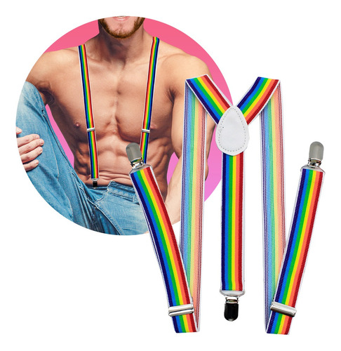 Tirantes Suspenders P/ Adulto Bandera Orgullo Gay Pride Lgbt