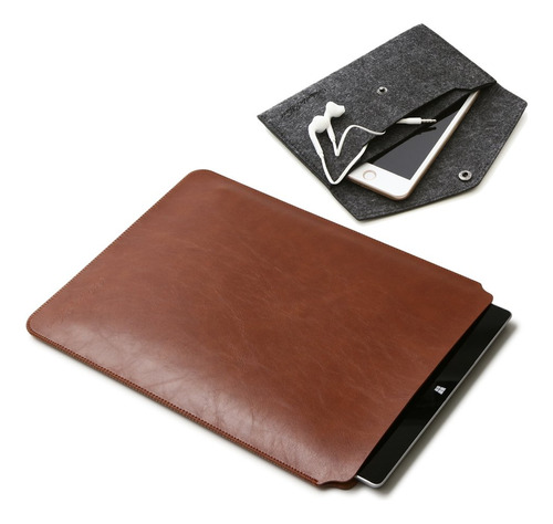 Vm Surface Pro/laptop Funda De Cuero Slip In Case Funda...