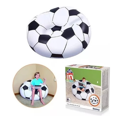 Sillón Inflable Puff Balón De Football Futbol Bestway Gamer