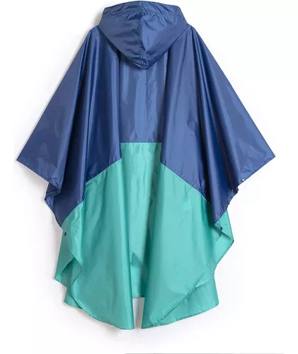 Poncho de lluvia impermeable para mujer, impermeable con estampado  colorido, capucha y cremallera