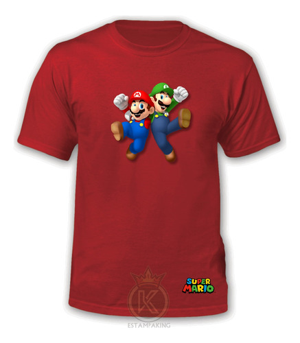 Polera Mario Bros Y Luigui - Ninteno - Pelicula - Estampakin