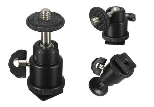 Adaptador Zapata 1/4 Mini Cabezal Trípode Cámara 