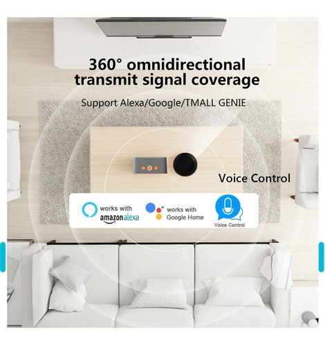 Imagen 6 de 6 de Control Remoto Infrarrojo Universal Wifi Alexa Google Home