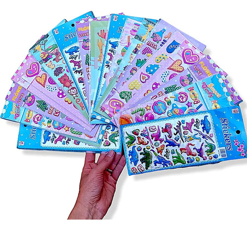 20 Laminas Stickers Diseños Niños - Niñas Infantiles