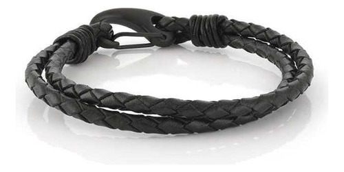 Pulsera Bizzarro De Acero En Color Negro Para Caballero Largo 21 Cm