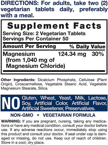 Cloruro De Magnesio Magnesium - Unidad a $590
