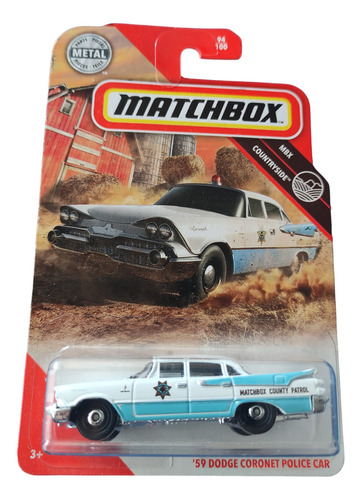 Auto Matchbox '59 Dodge Coronet Police Car Policía Chief